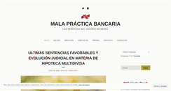 Desktop Screenshot of malapracticabancaria.com